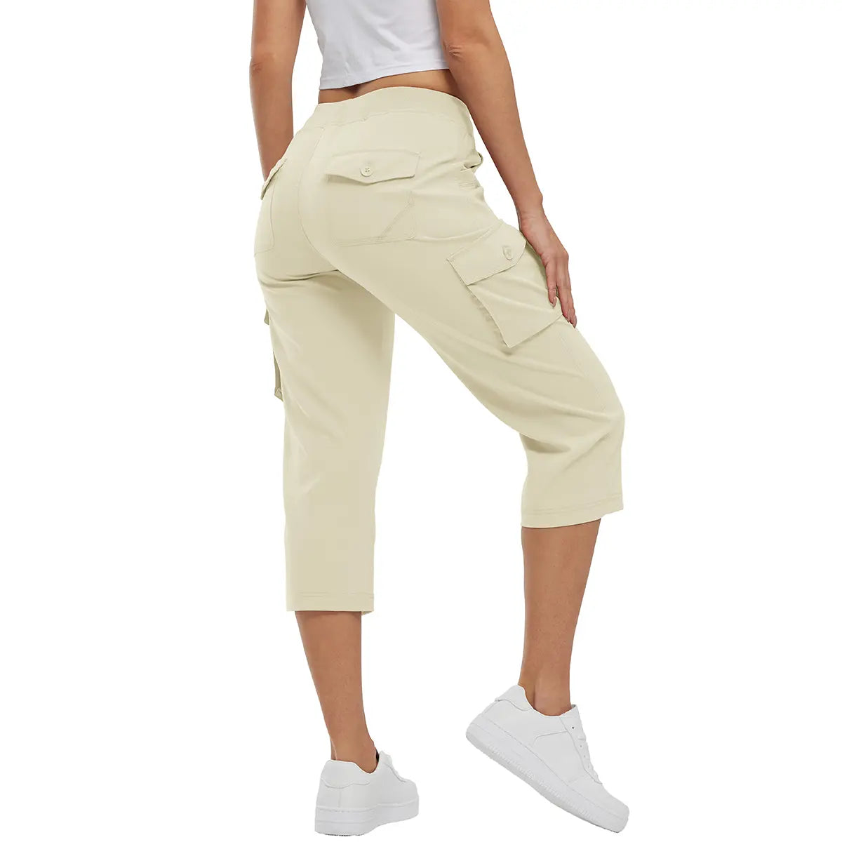 📦📦Womens Lightweight Capris Hiking Pants 6 Pockets Quick Dry Cargo Outdoor Trip Loose Shorts COMFY  MOMS OVER 30