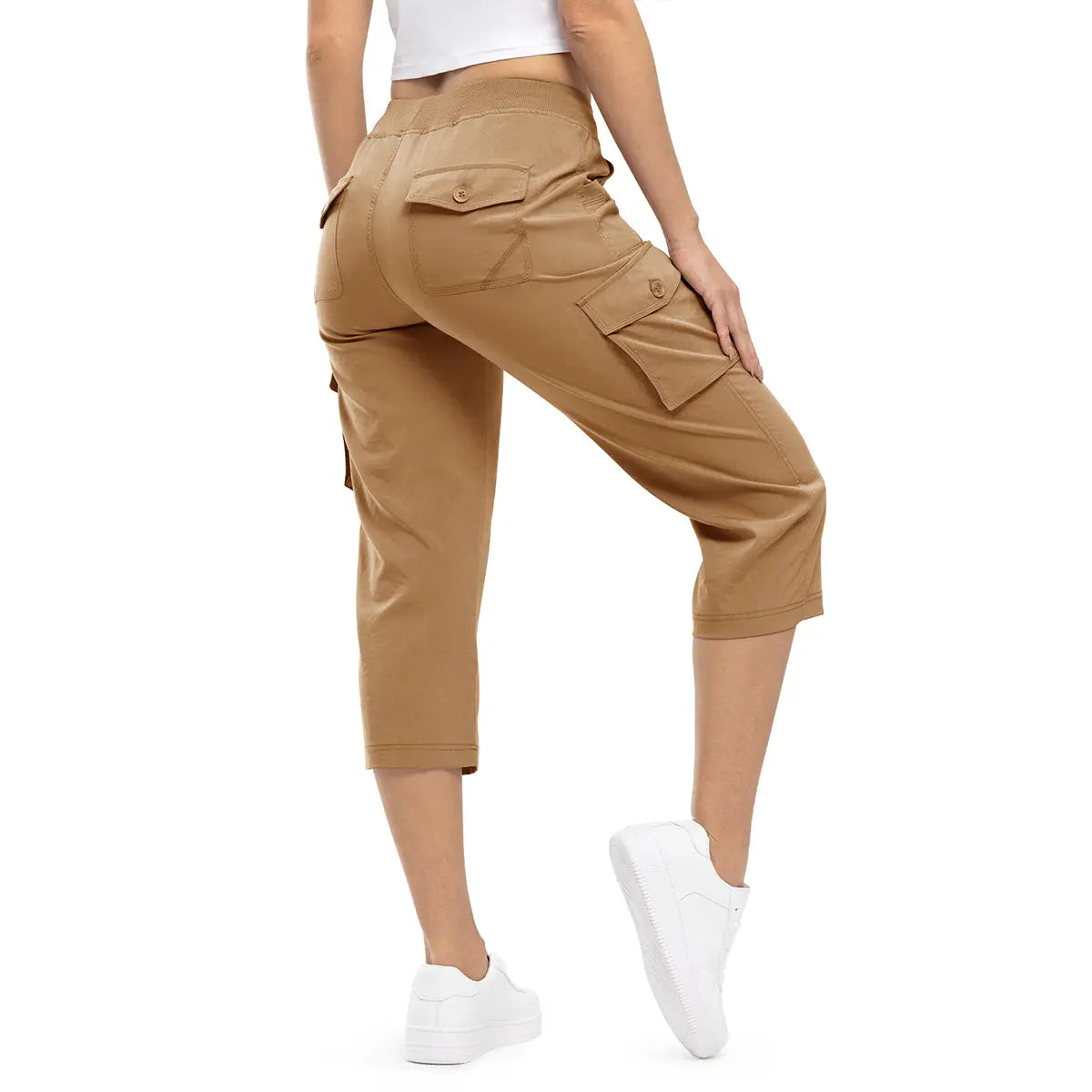 📦📦Womens Lightweight Capris Hiking Pants 6 Pockets Quick Dry Cargo Outdoor Trip Loose Shorts COMFY  MOMS OVER 30