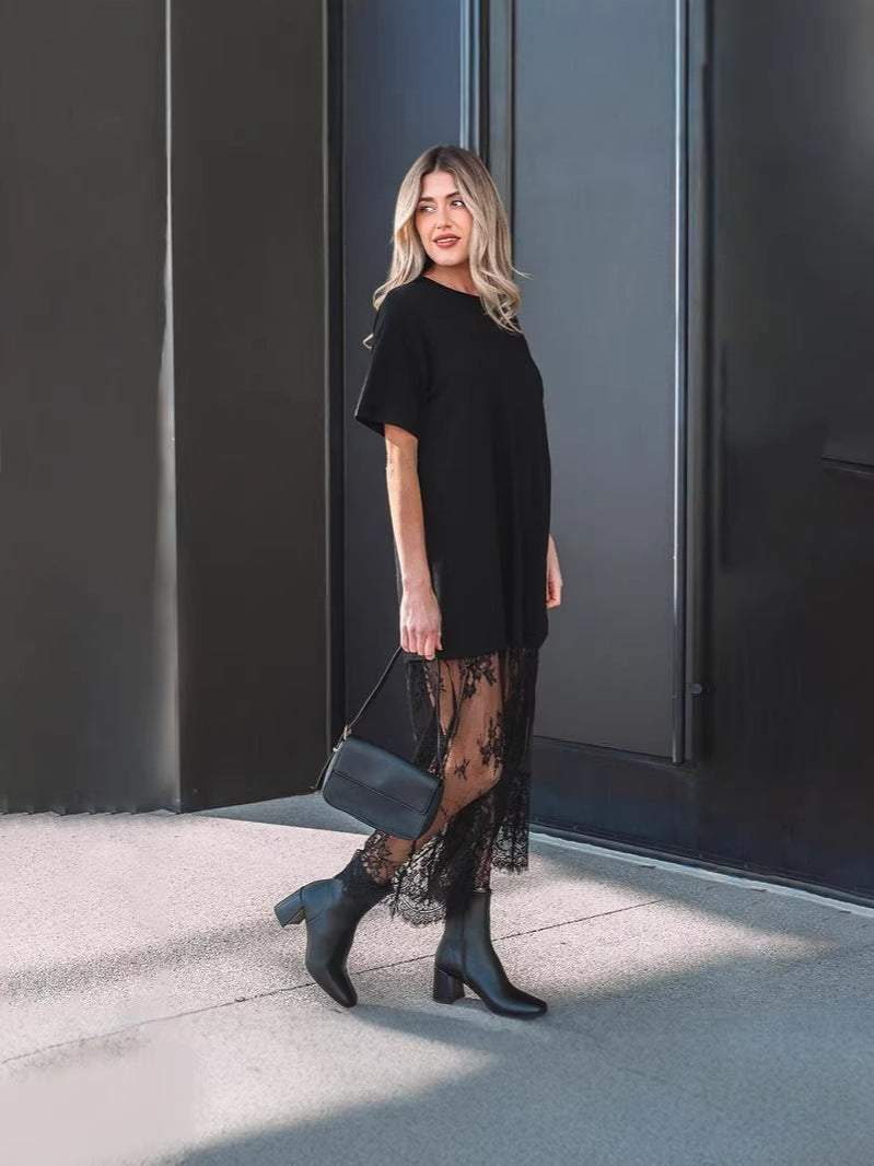 🌷Kai Lace T-Shirt Maxi Dress