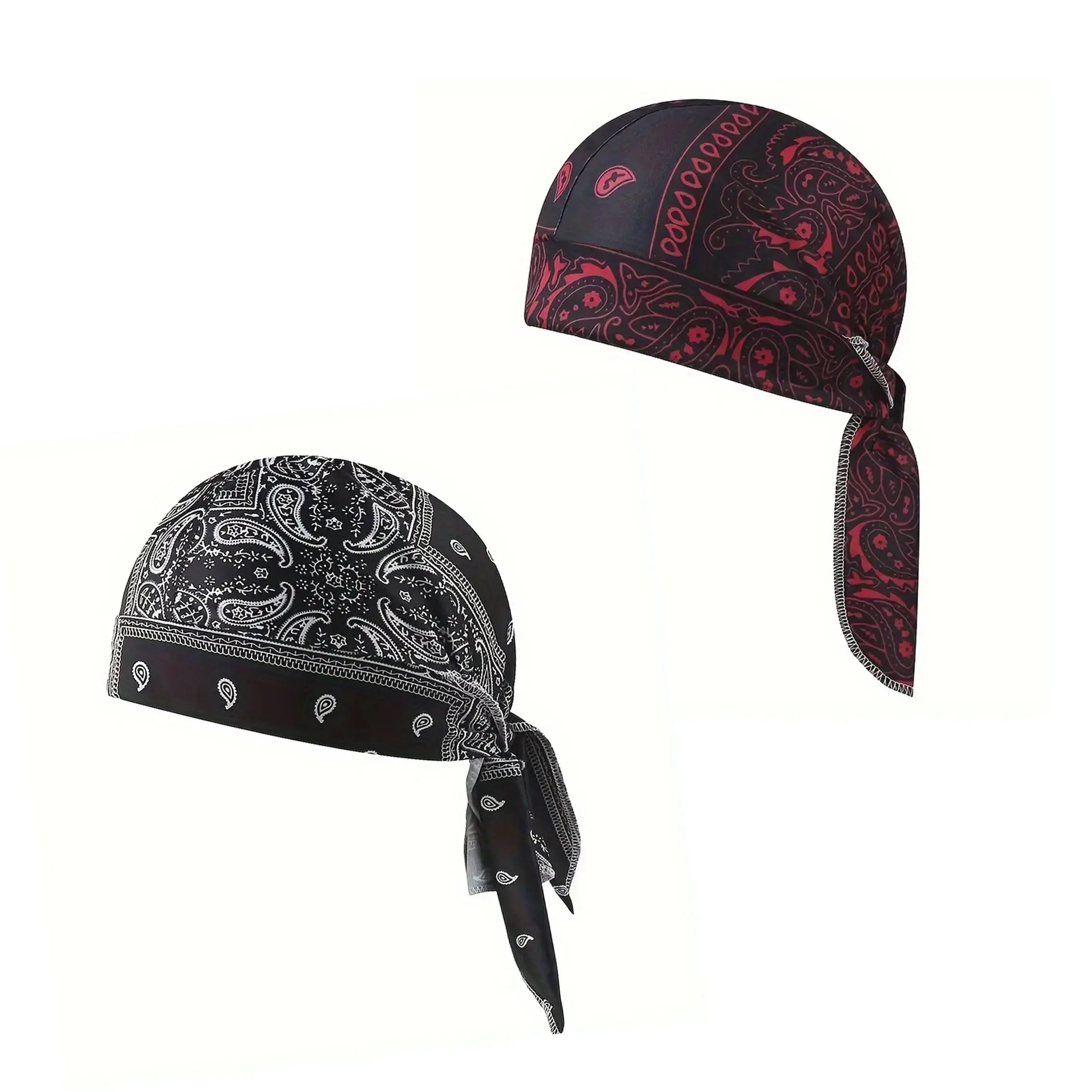 Paisley Cooling Headscarf Cap Set,Head Tie Quick Drying Cycling Cap Headband  Moisture Wicking Pirate Hat Helmet Liner , Elastic Fit Hand Washable Multifunctional Outdoor Headwear for Athletes & Outdoor Enthusiasts