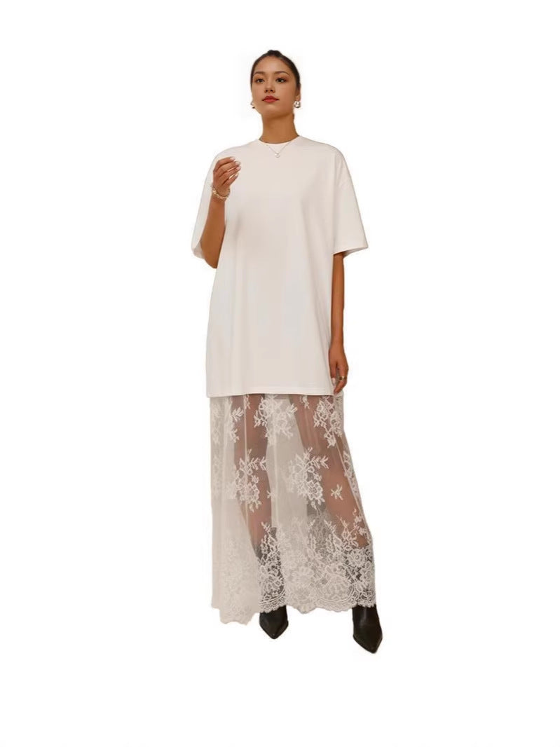 🌷Kai Lace T-Shirt Maxi Dress