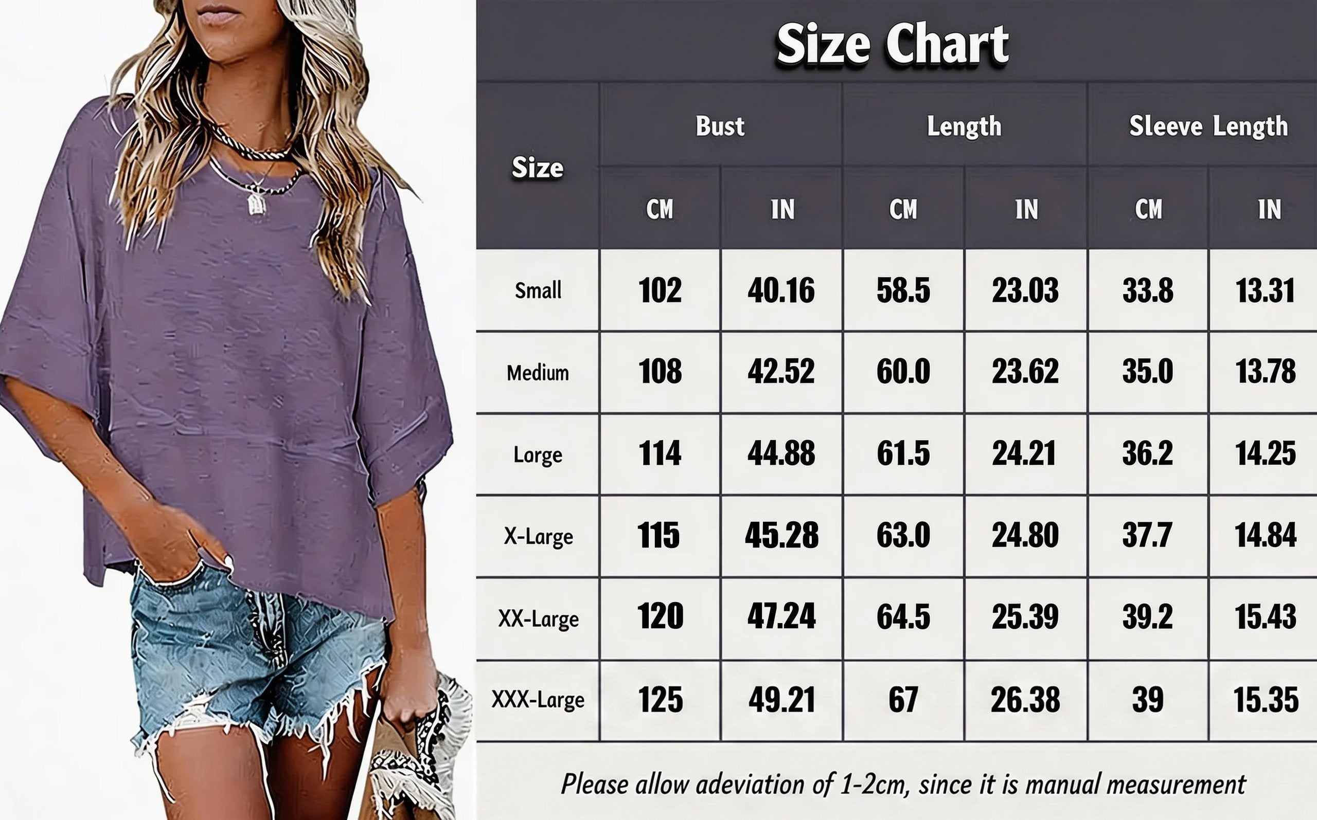 Lightweight Batwing Sleeve Tee – Crewneck, Relaxed Fit, Breathable
