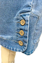 🎁New Arrivals🔥Jeans Wide-Leg Capri Pants With Buttons