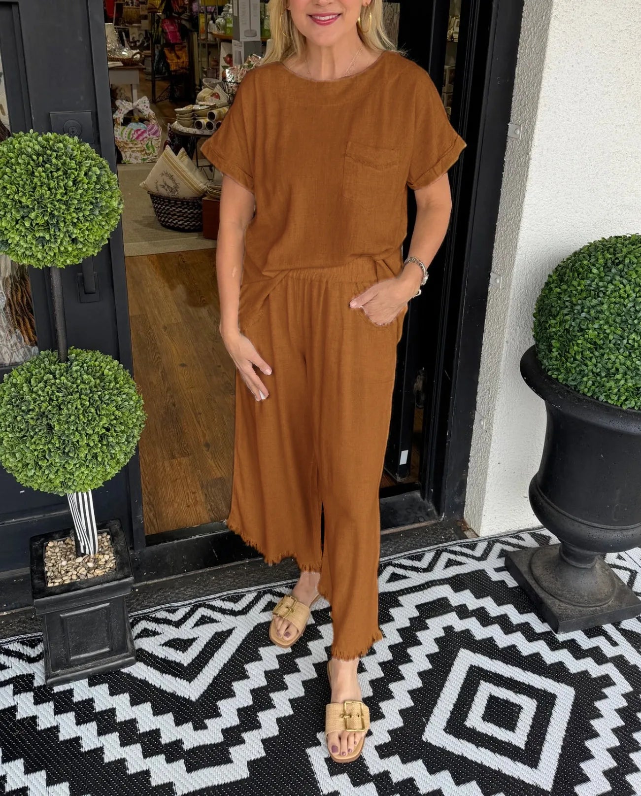 🎁New Arrivals🔥 Women's Linen Lounge Set ( Buy 2 Free Shipping )