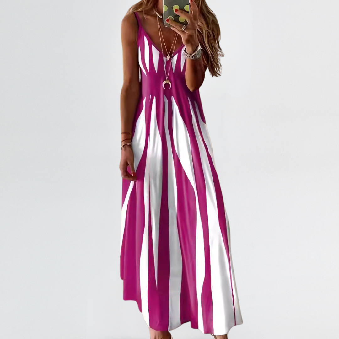 🌷Judith | Slimming Vertical Stripe Maxi Dress
