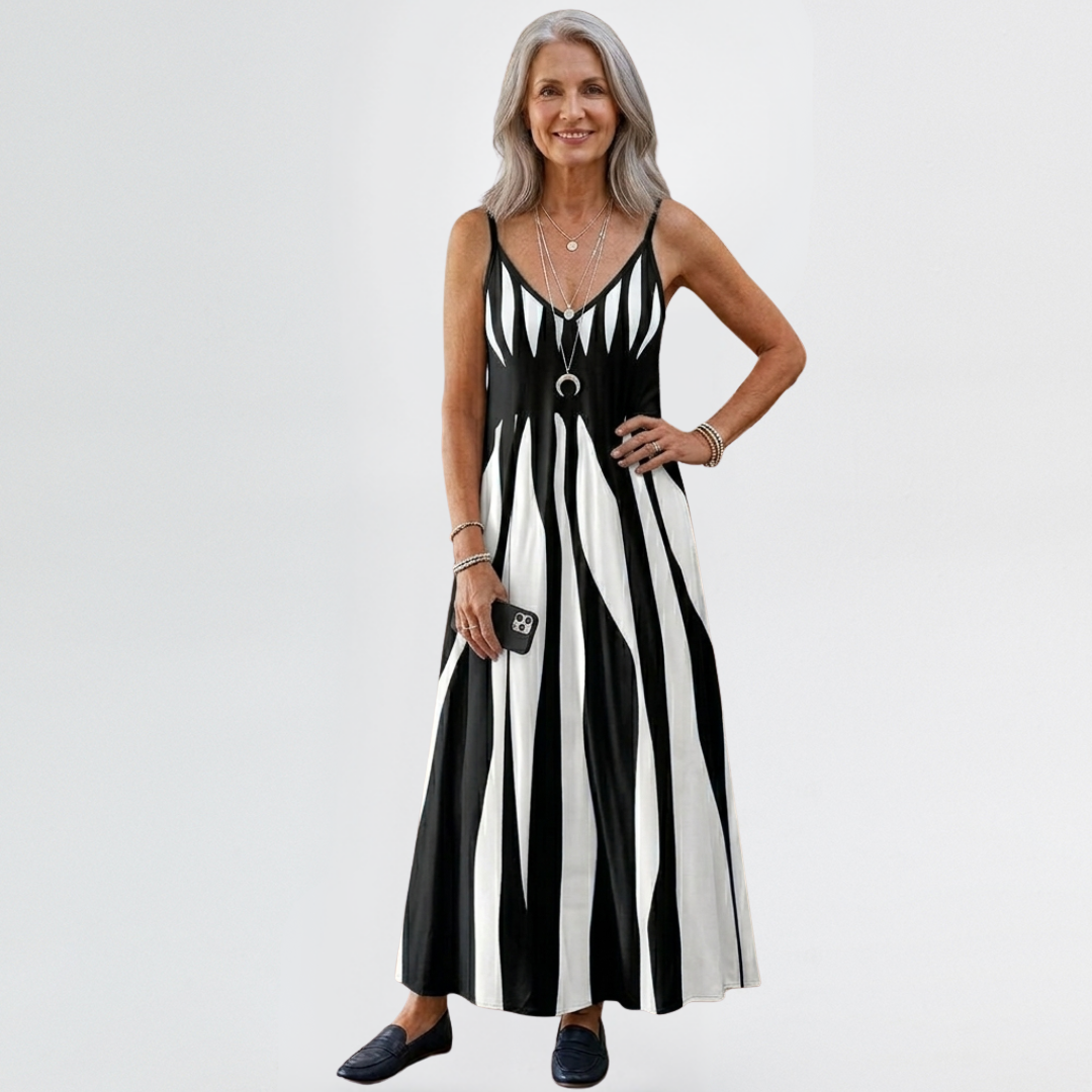 🌷Judith | Slimming Vertical Stripe Maxi Dress