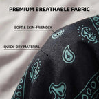 Paisley Cooling Headscarf Cap Set,Head Tie Quick Drying Cycling Cap Headband  Moisture Wicking Pirate Hat Helmet Liner , Elastic Fit Hand Washable Multifunctional Outdoor Headwear for Athletes & Outdoor Enthusiasts