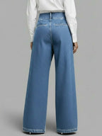 Women's High-waisted Casual Loose-fitting Wide-leg Jeans