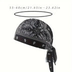 Paisley Cooling Headscarf Cap Set,Head Tie Quick Drying Cycling Cap Headband  Moisture Wicking Pirate Hat Helmet Liner , Elastic Fit Hand Washable Multifunctional Outdoor Headwear for Athletes & Outdoor Enthusiasts