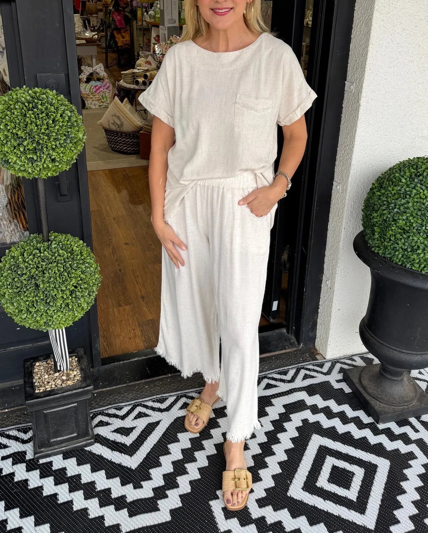 🎁New Arrivals🔥 Women's Linen Lounge Set ( Buy 2 Free Shipping )