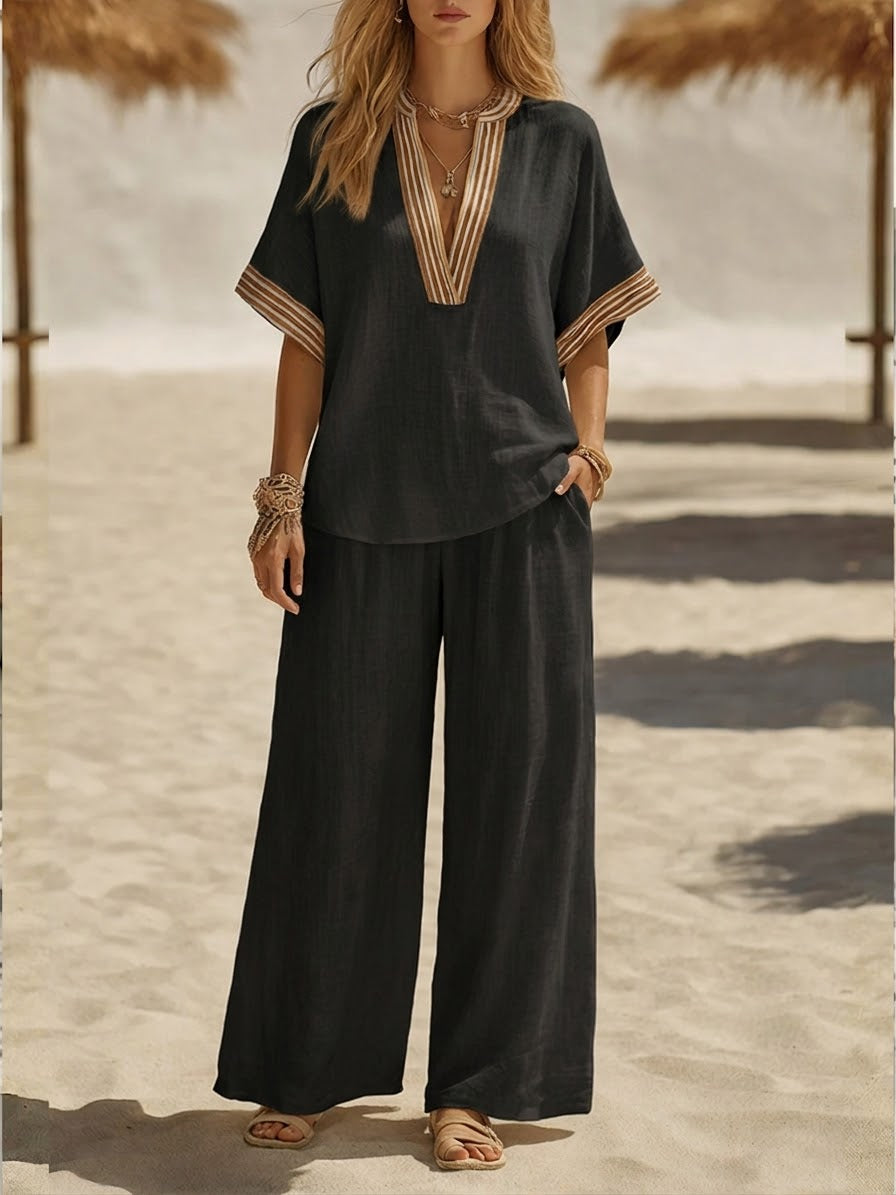 🎁New Arrivals🔥Casual Linen And Cotton Two-piece Set